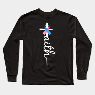 Thyroid Cancer Support Thyroid Awareness Month Long Sleeve T-Shirt